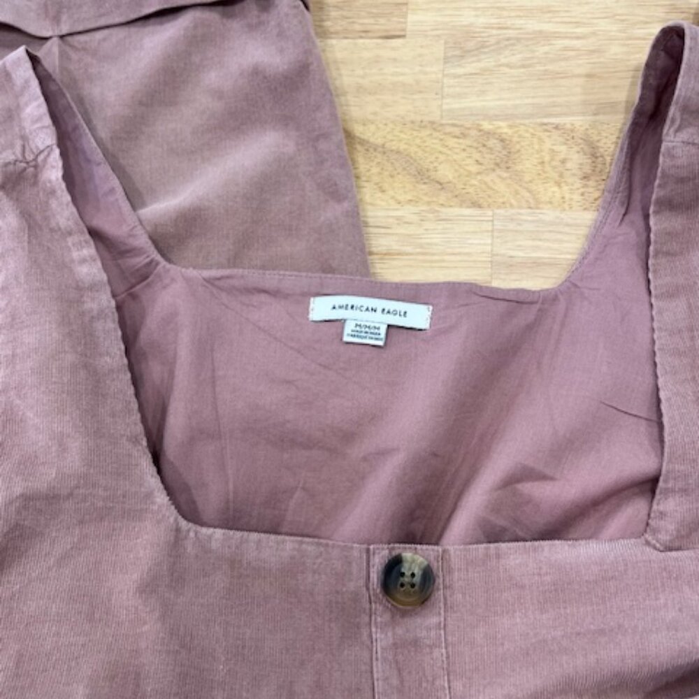 American Eagle corduroy jumpsuit, blush color, size M, gently used - Picture 13 of 16